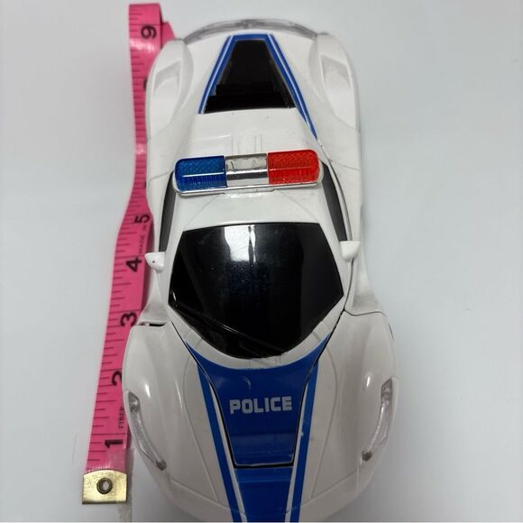Speedy White and Blue Police Toy Car - Picture 3 of 8